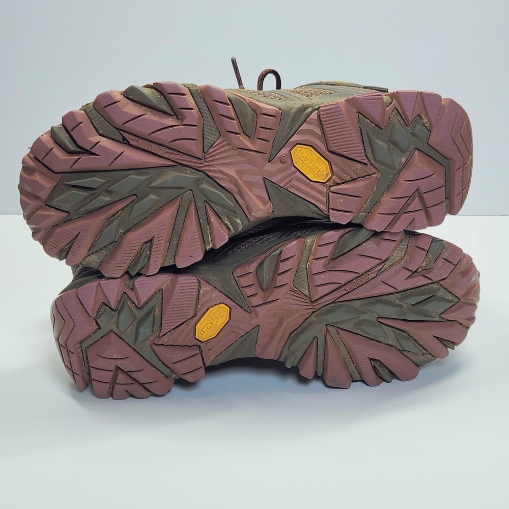 Merrell Hiking Shoes Womens Size 7.5 Brown Waterproof Mid Top Vibram J37144 - Picture 13 of 16